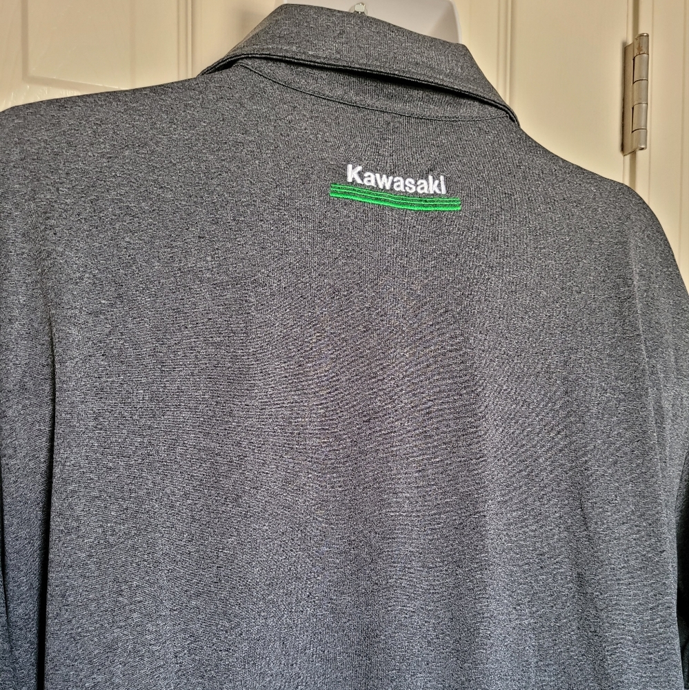 Kawasaki Men's Polo Shirt - Sz XL, Dark Gray, NWOT - Picture 4 of 7